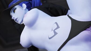 Widowmaker’s juicy pizza shift ruined by that big dick