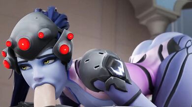 Widowmaker whore gets stuffed creampie for cash in 3D