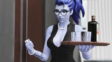 Widowmaker First Day Secretary Gets Fucked Hard by Boss BBC Anal