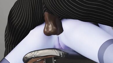 Widowmaker First Day Secretary Gets Fucked Hard by Boss BBC Anal