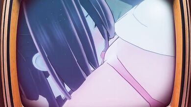 Ghost girl sneaks in and ruins the lesbian party with hard rough fucking and cum gushing