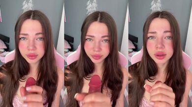 Shy Emily gets her throat fucked while staring into the camera