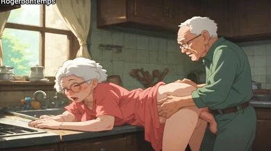 Granny and Old Man Compilation Raw Hentai Fuckfest
