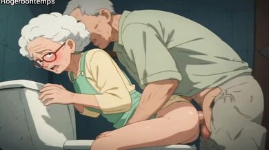 Granny and Old Man Compilation Raw Hentai Fuckfest
