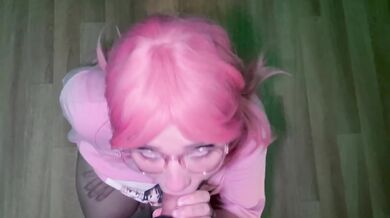Anime Waifu deepthroats my dick until my cum drowns her face
