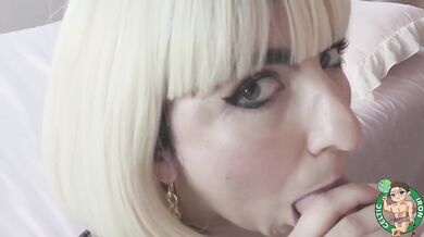 Big Ass Blonde Chokes on Huge Dick Raw Homemade Cumshot
