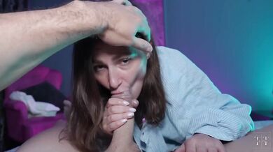 Lonely dick gets royal help princess lili deepthroat blowjob cumshot