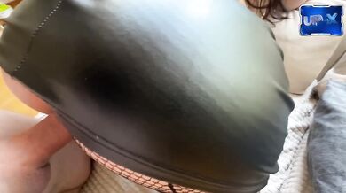 Debt collector ruined me doggy style in leather skirt heels