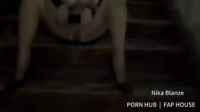 Secretary’s sheer lingerie exhibition at crowded plaza milf gets creampie in public