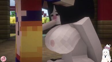 Goku cheats with Ada Wong and Lady Dimitrescu busty anal deepthroat swallow Minecraft
