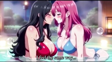 Lesbian milfs destroy each other in steamy hot bath scissor fight
