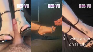 Cum on these perfect feet heels soaked in huge milf footjob