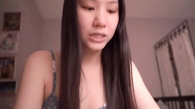 Handcuffed Asian cutie gets stuffed deep while ASMR moans leak