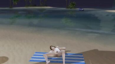 Animated cock sucking by the shore in Sims 4 wicked whims hentai blowjob