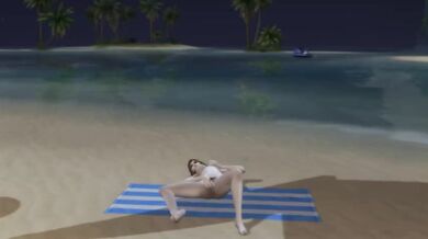 Animated cock sucking by the shore in Sims 4 wicked whims hentai blowjob