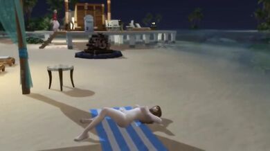 Animated cock sucking by the shore in Sims 4 wicked whims hentai blowjob