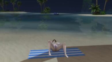 Animated cock sucking by the shore in Sims 4 wicked whims hentai blowjob