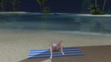 Animated cock sucking by the shore in Sims 4 wicked whims hentai blowjob
