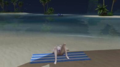 Animated cock sucking by the shore in Sims 4 wicked whims hentai blowjob