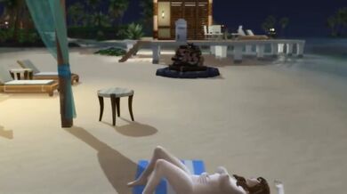 Solo female on beach forced to cum while wicked whims animates her