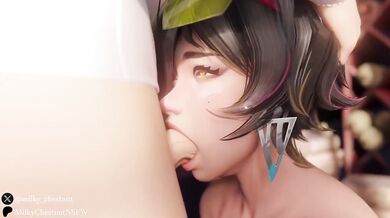 Jubilee gets her ass destroyed by a big dick in the office Marvel Rivals blowjob parody