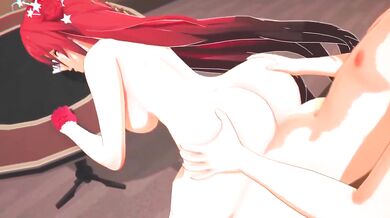 Stepson fucks Himeko raw on the express her tight cunt bursts thick load inside