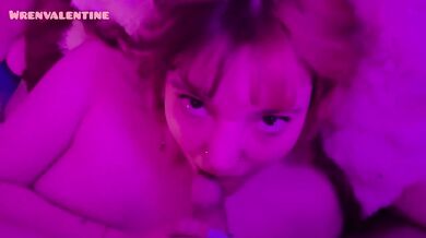 Perfect girlfriend deep throats gamer bj then gets creampie filled