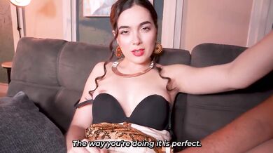 Stranger gets creampie from hot latina psycho after doggystyle blowjob session