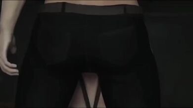 Black horny girl destroys anal creampie hardcore rough sex busty gangbang
