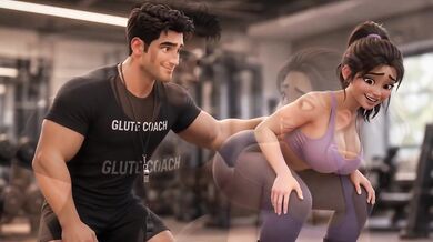 Big titted latina coach destroys gym rat in shower fuck session