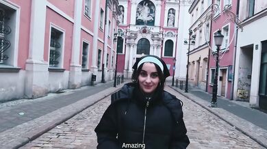 Poznań nun gangbanged in broad daylight public doggy deep cumshots