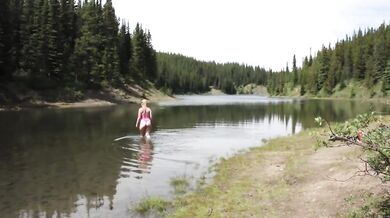 My soaking pussy was wrecked on that mountain lake