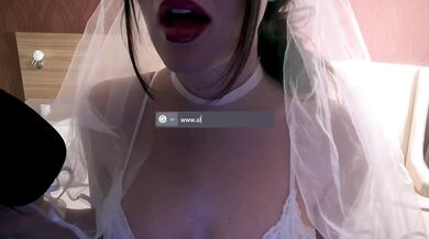 Slutty bride rides her wedding dress covered cock raw cheating wife on wild wedding night