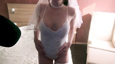 Slutty bride rides her wedding dress covered cock raw cheating wife on wild wedding night