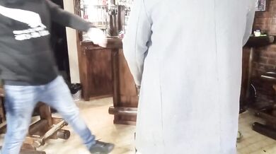 Threesome horny guy came all over us nasty milf