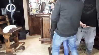Threesome horny guy came all over us nasty milf