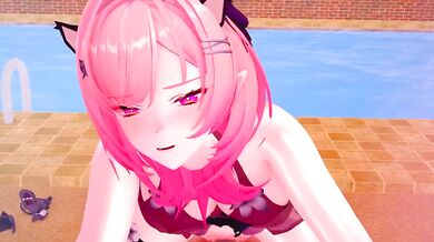 Remielle destroyed in public hardcore hentai fucking at the resort