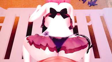 Remielle destroyed in public hardcore hentai fucking at the resort