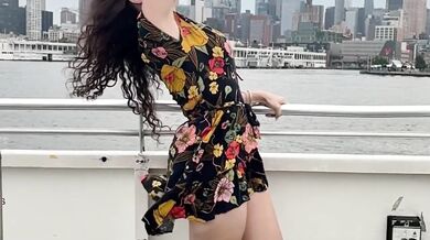The siren strips on the ferry exposing everything in slow motion