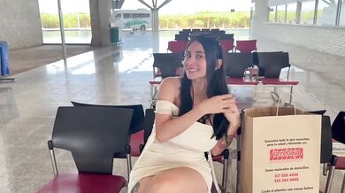 Jenifer Play destroyed on a public bus with deep throat and creampie