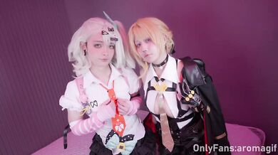 Zenless Zero Sunna Evelyn pegged her big boobs until beautiful femboy cumshot