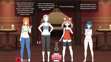 Strip poker animation gets Nami Wii pounded hard in sizzling gaming cum