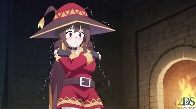 Megumin was so cold she needed to warm up with you in bed