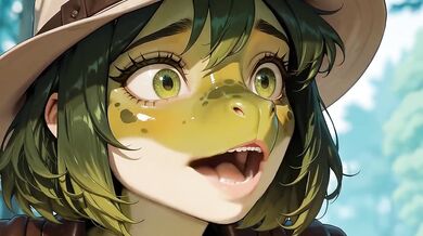 Croc guts frog girl’s tight ass in swampy furry fever