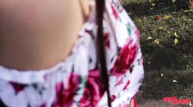 My Classmate Gets Rough Fucked in the Forest Creampie Blowjob POV