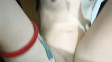 Swinging door creampie on her feet while I fucked her throat raw