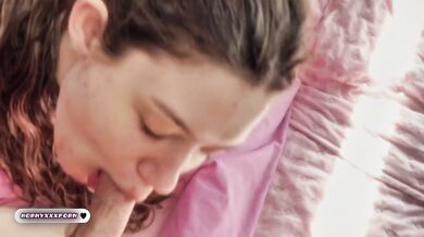 My girlfriend takes a shower then deepthroats my cock until I cum in her mouth