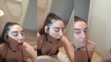 Luli Gags on Huge Cock While Pissing