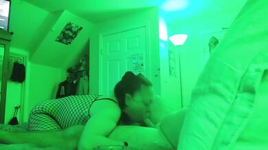 MILF smokes spliff while getting deep throat and whipped cream