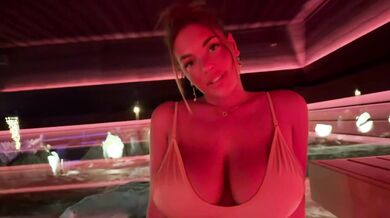 Big tit Aussie busty redhead gets rammed in public sauna pound